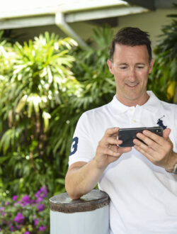 Guy on phone in Antigua