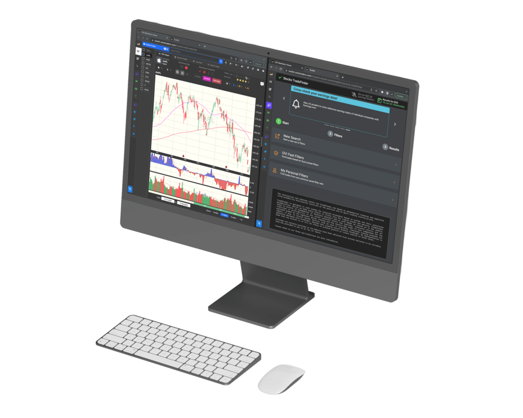 Watchlist and TradeFinder on desktop